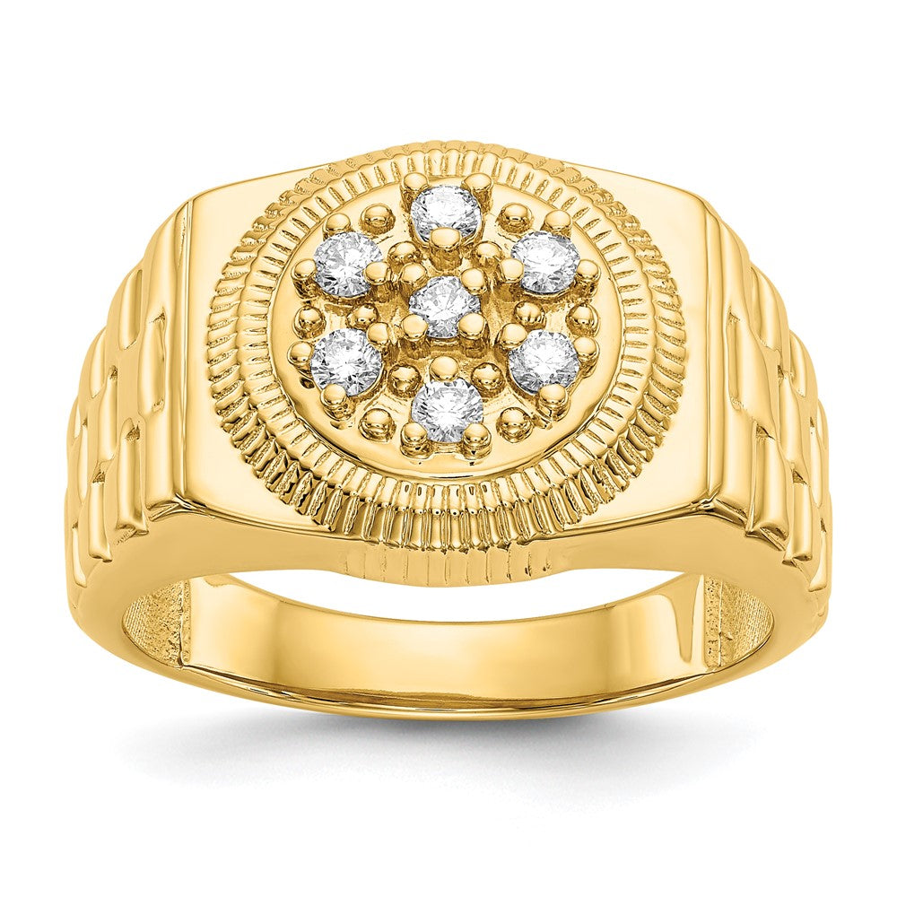 IB Goodman 14k 1/4 carat VS Diamond Circular Top Mens Ring