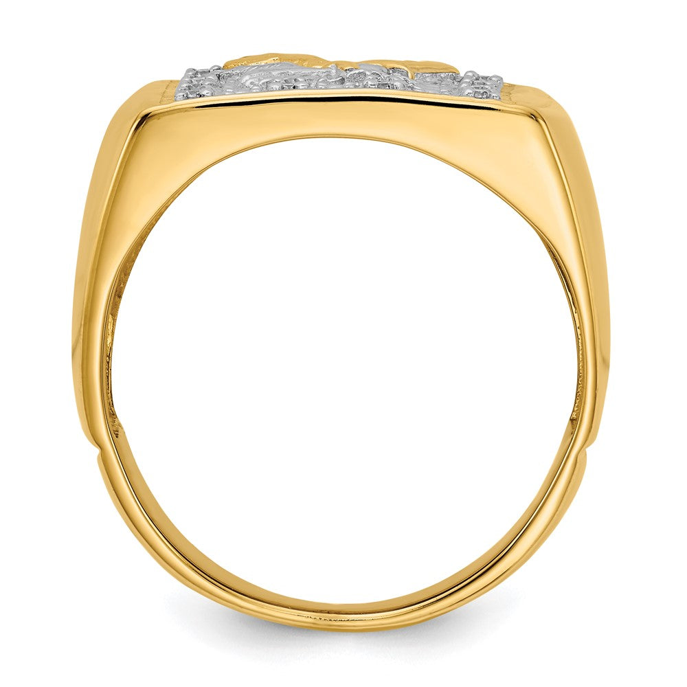 IB Goodman 14k 1/10 carat AAA Diamond Mens Eagle Ring