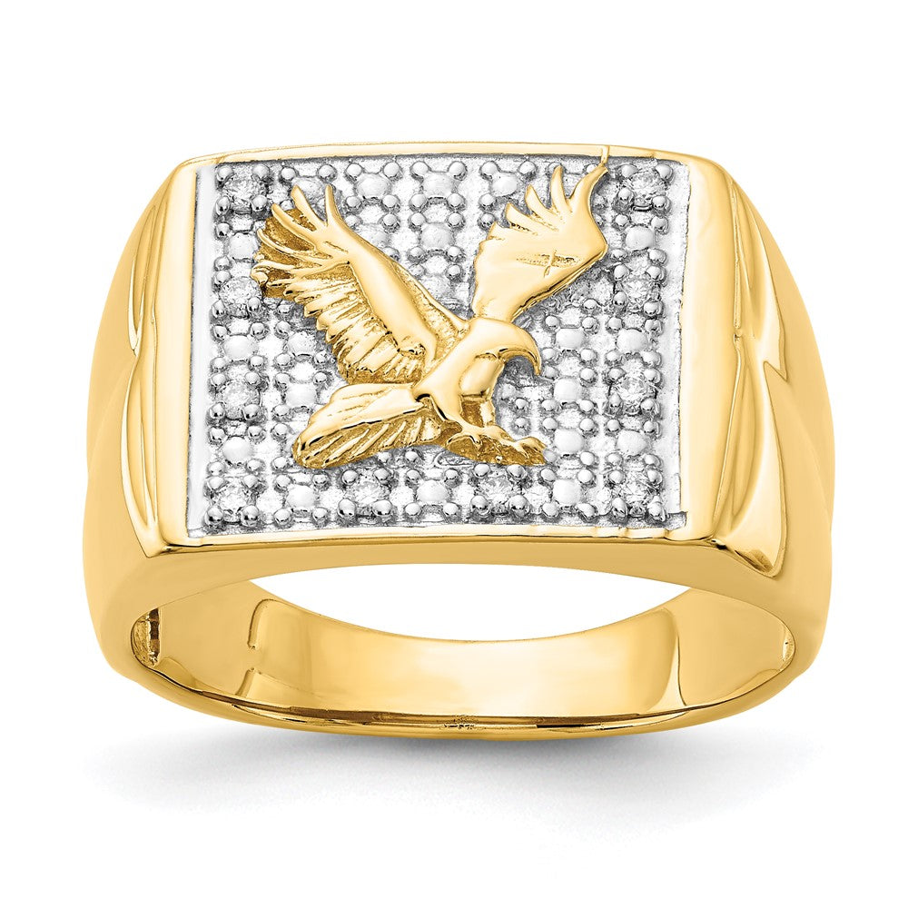 IB Goodman 14k 1/10 carat A Diamond Mens Eagle Ring