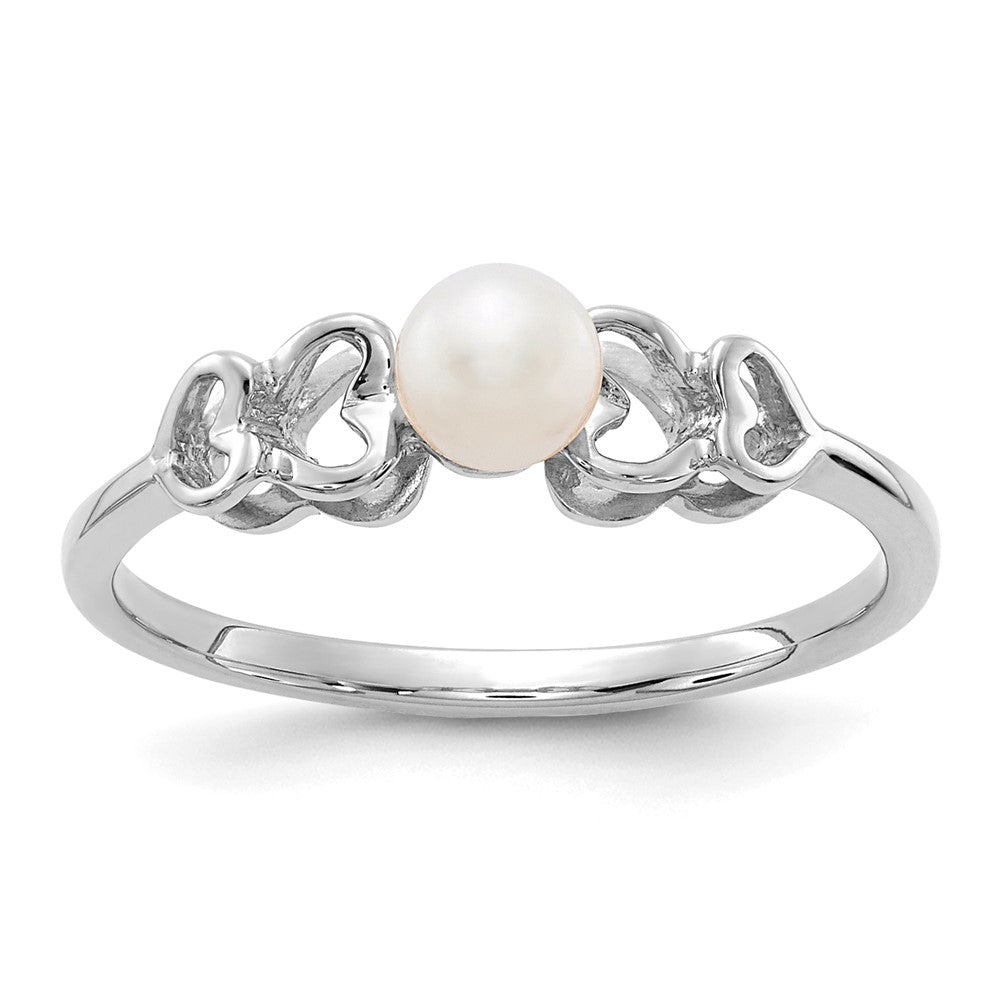 14k White Gold FW Cultured Pearl Ring