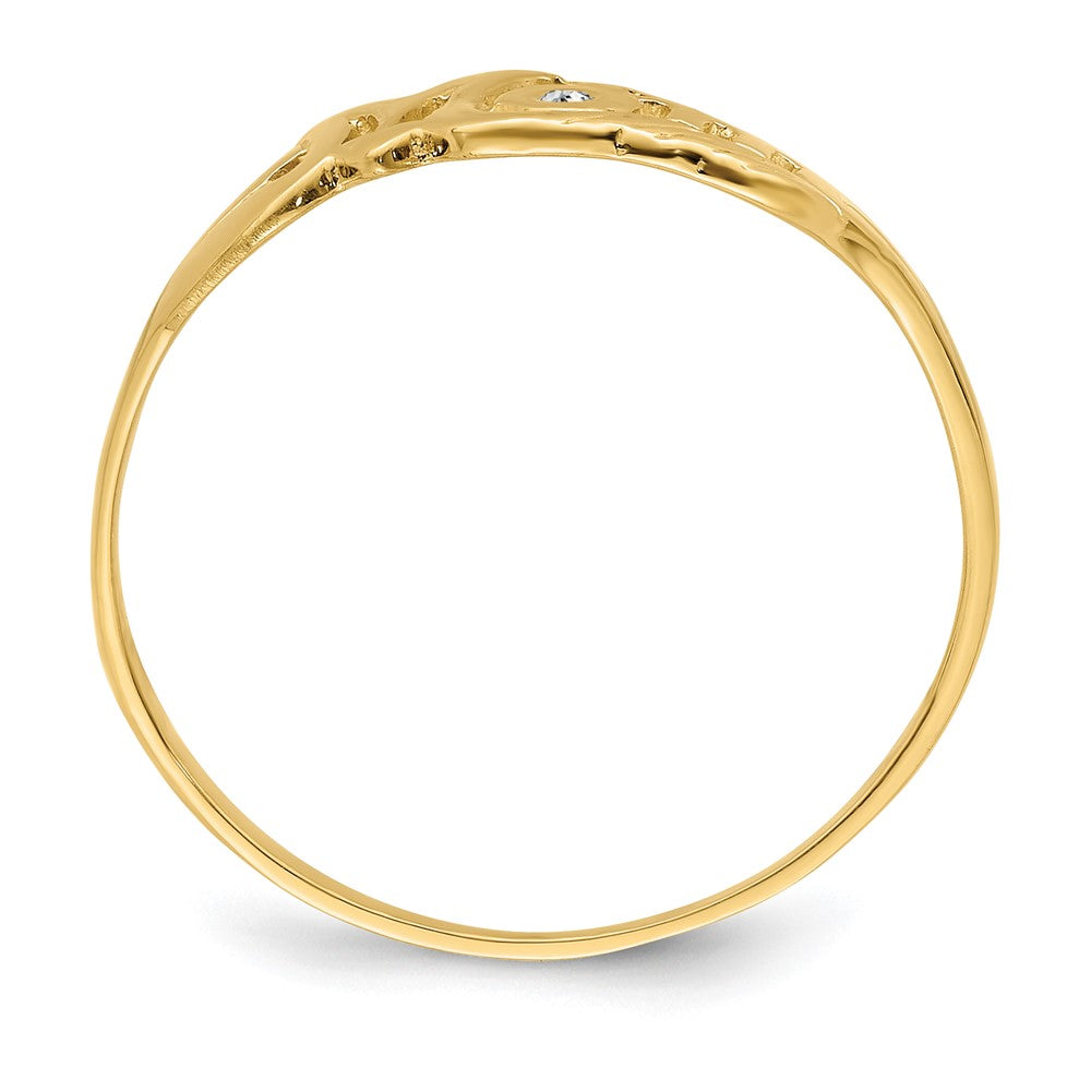 14k A Diamond Mom Ring