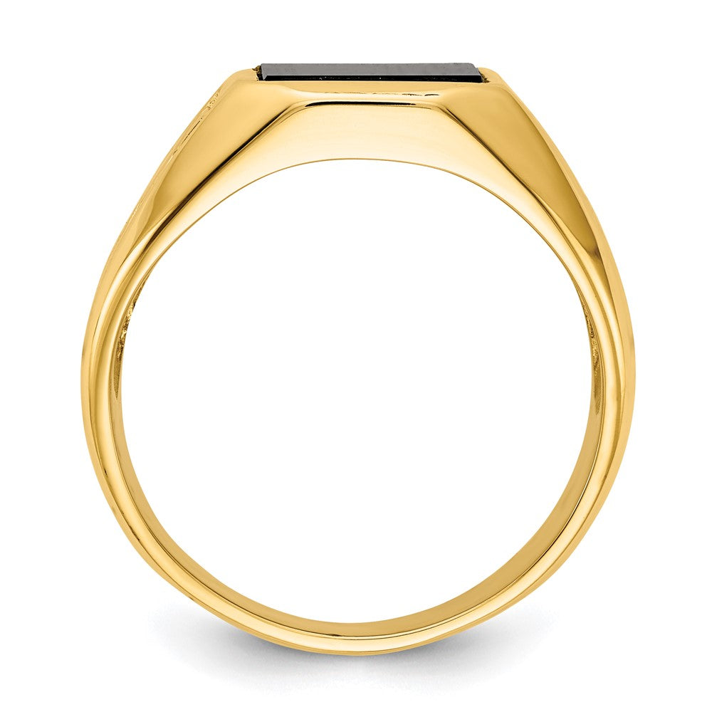 IB Goodman 14k Square Onyx Mens Ring