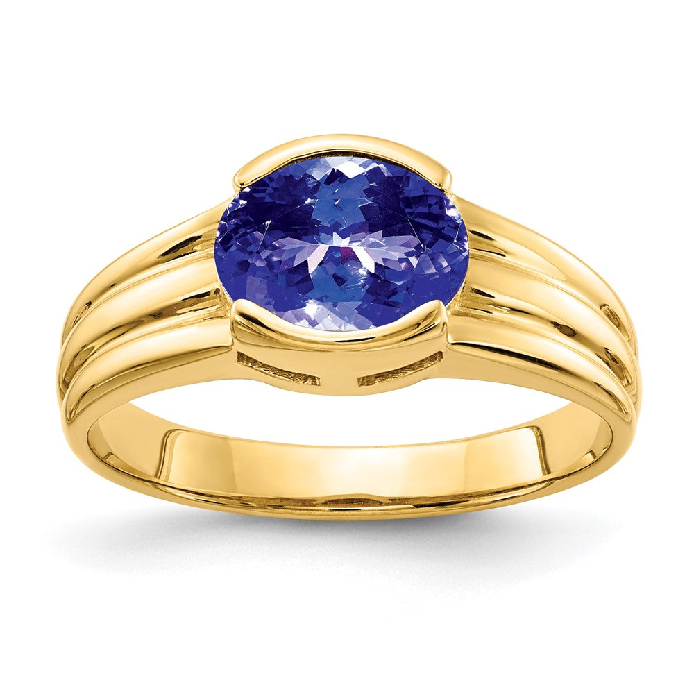 14k 8x Oval Tanzanite ring