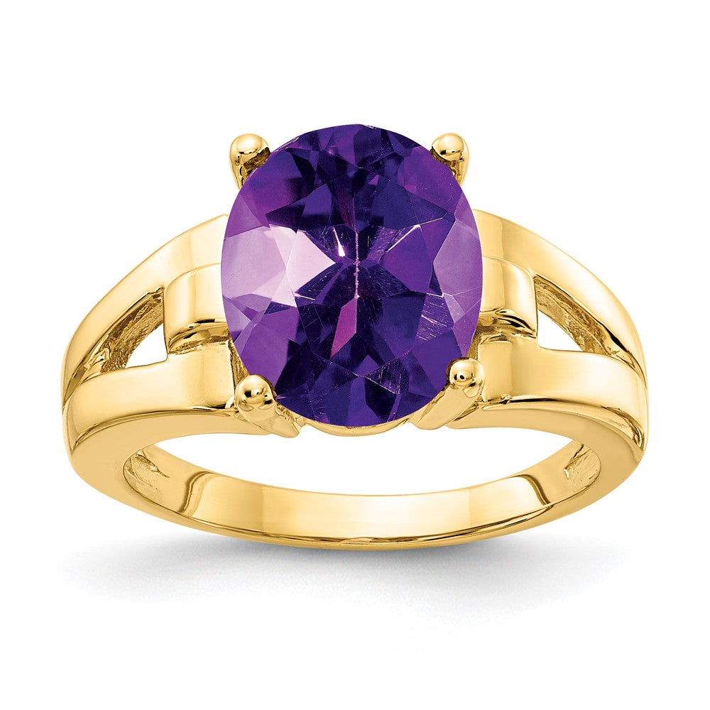 14k 11x Oval Amethyst ring