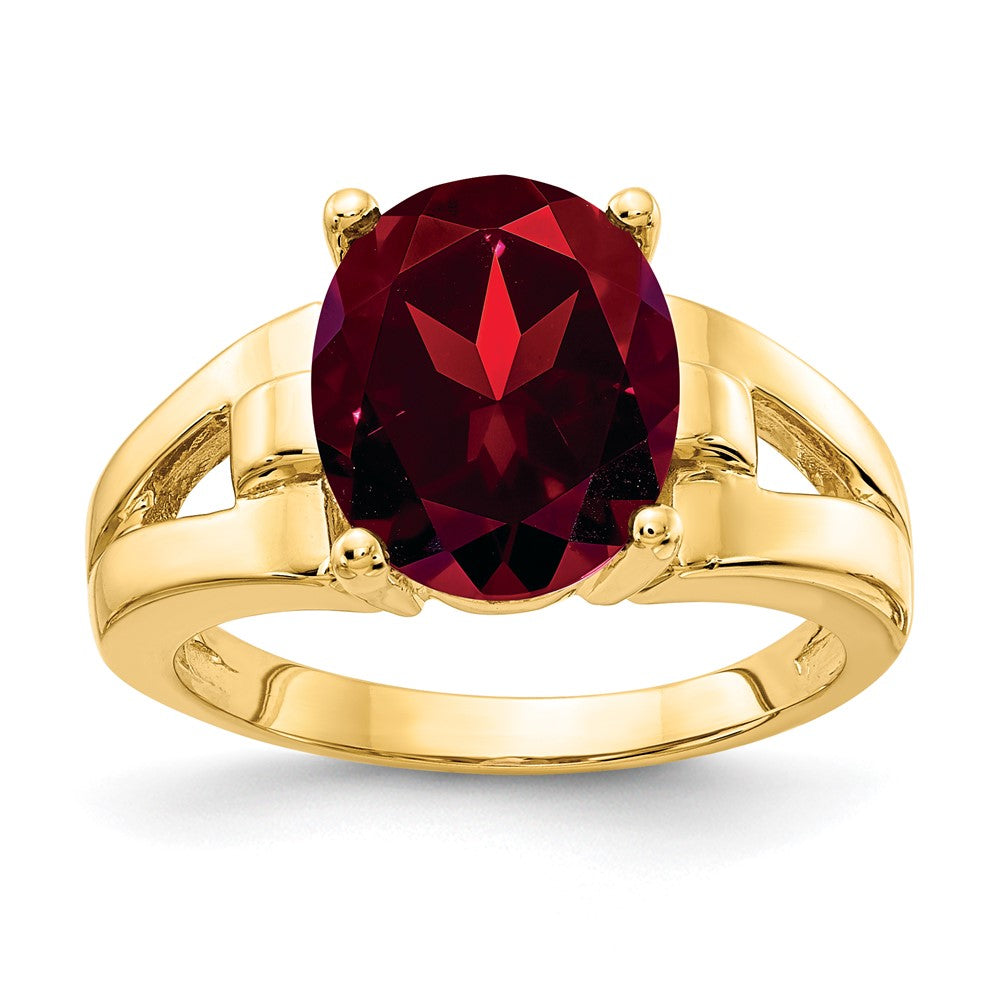 14k 11x Oval Garnet ring