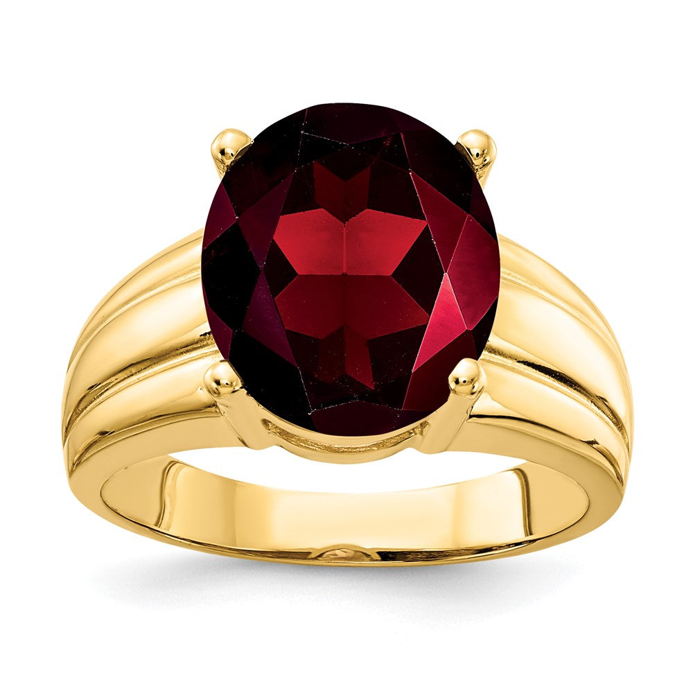 14k 12x Oval Garnet ring