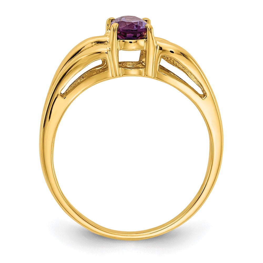 14k 6x Oval Amethyst ring