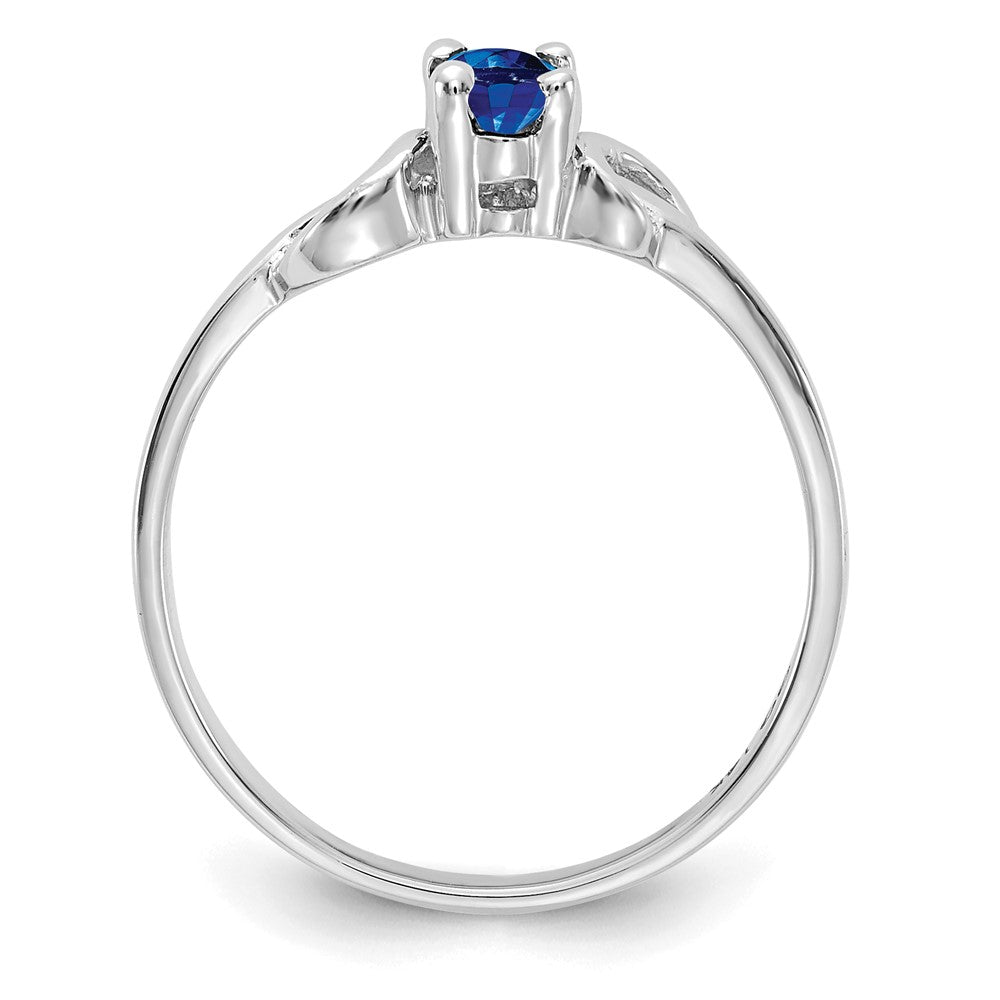 14k White Gold 5x Oval Sapphire ring