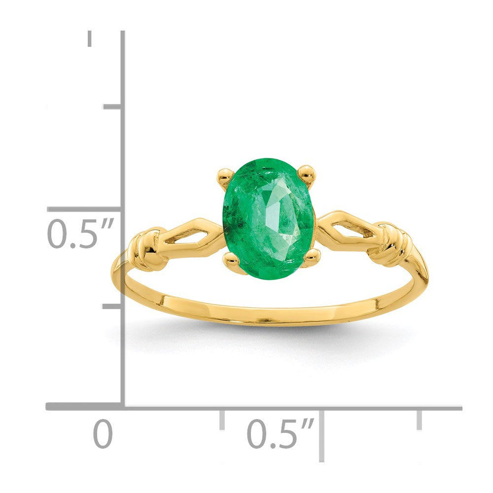 14k 7x Oval Emerald ring