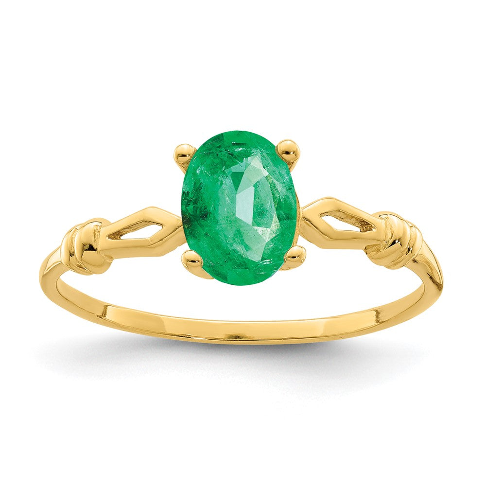 14k 7x Oval Emerald ring