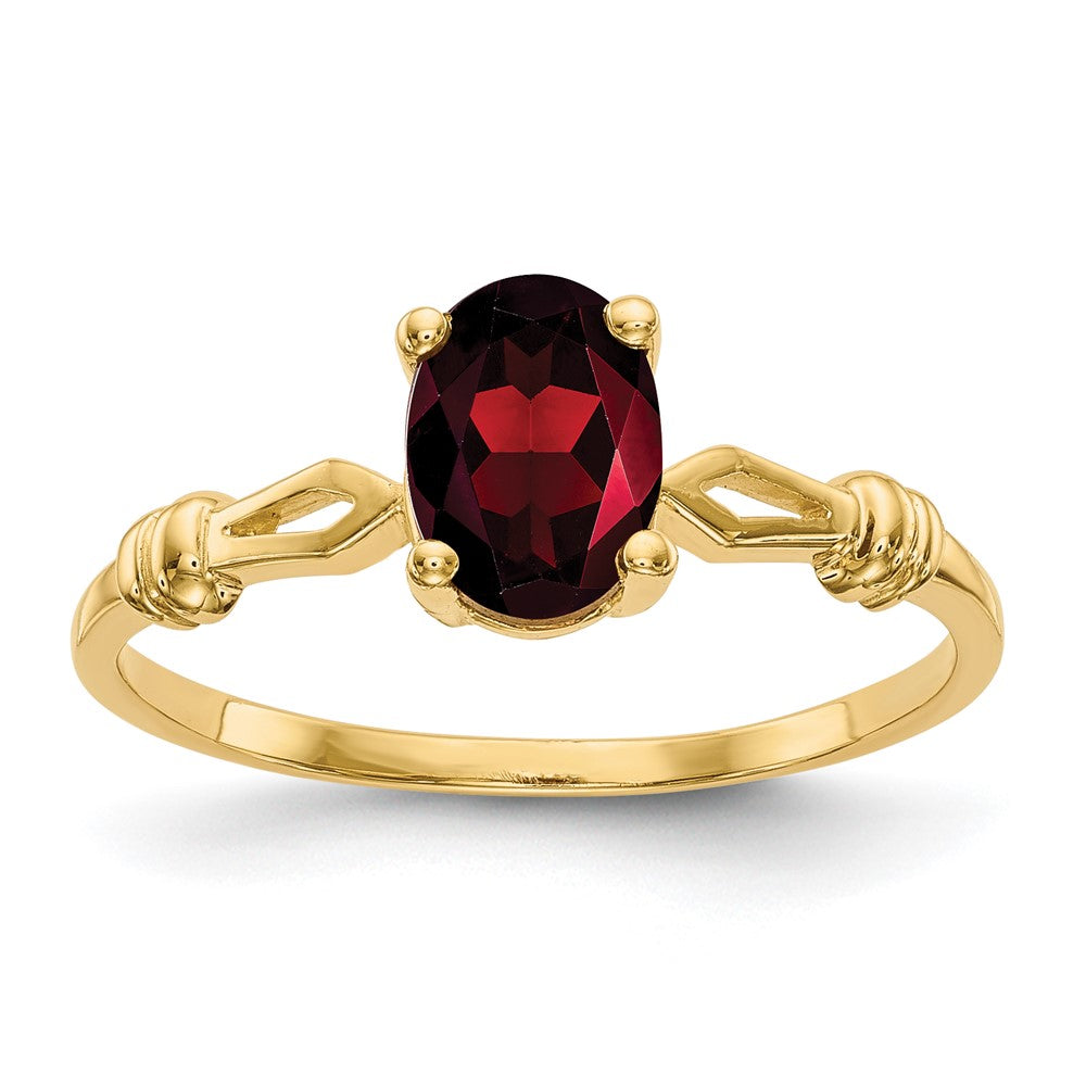 14k 7x Oval Garnet ring