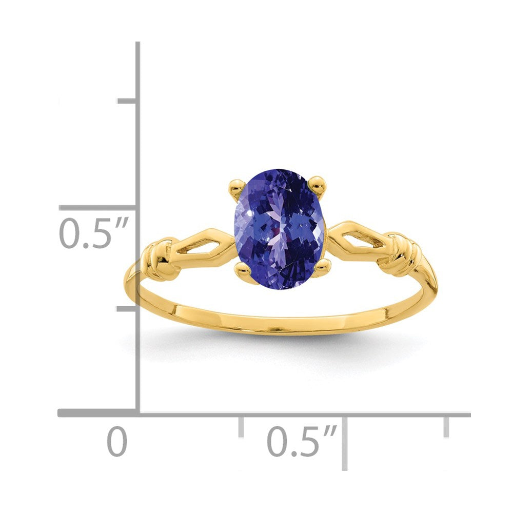 14k 7x Oval Tanzanite ring