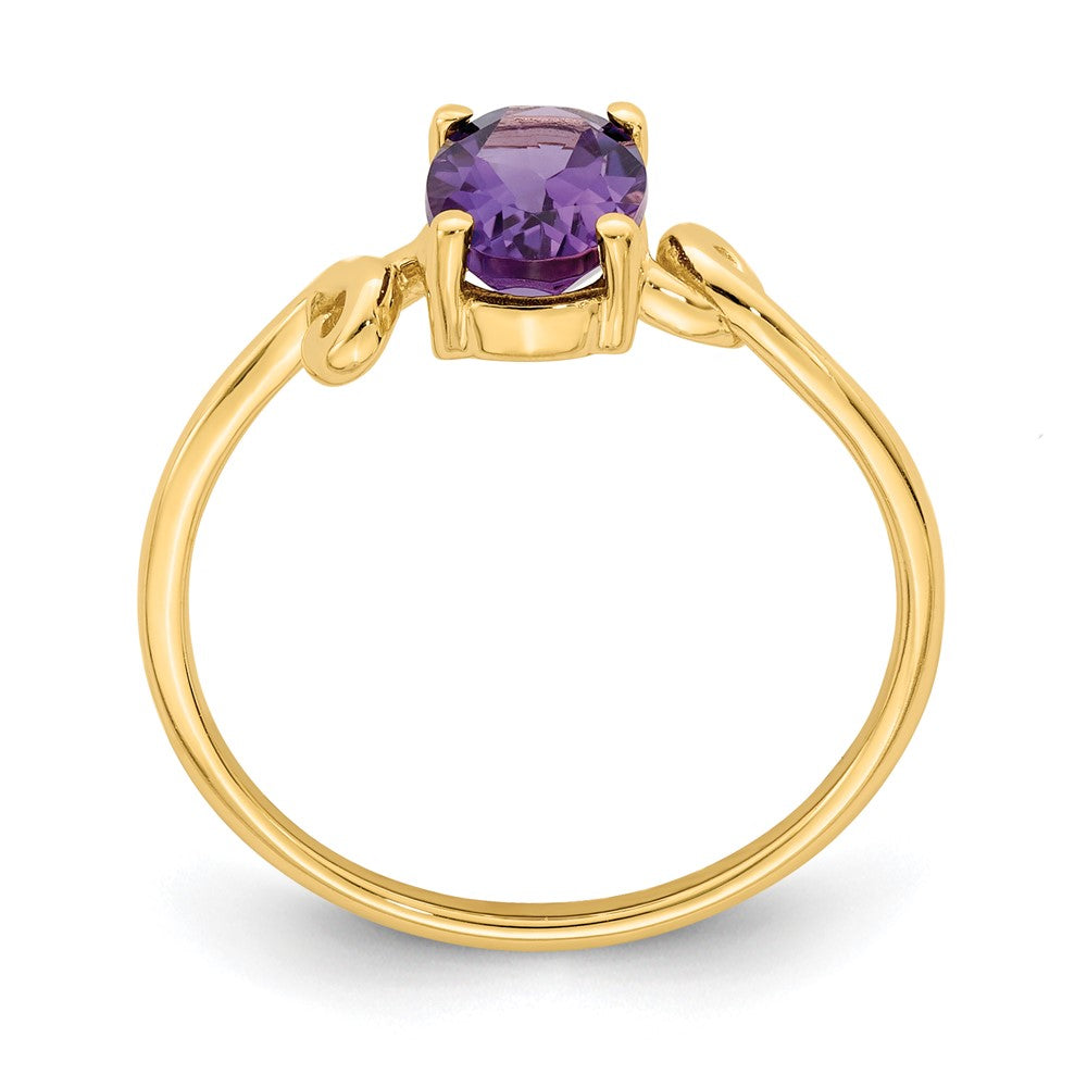 14k 7x Oval Amethyst ring