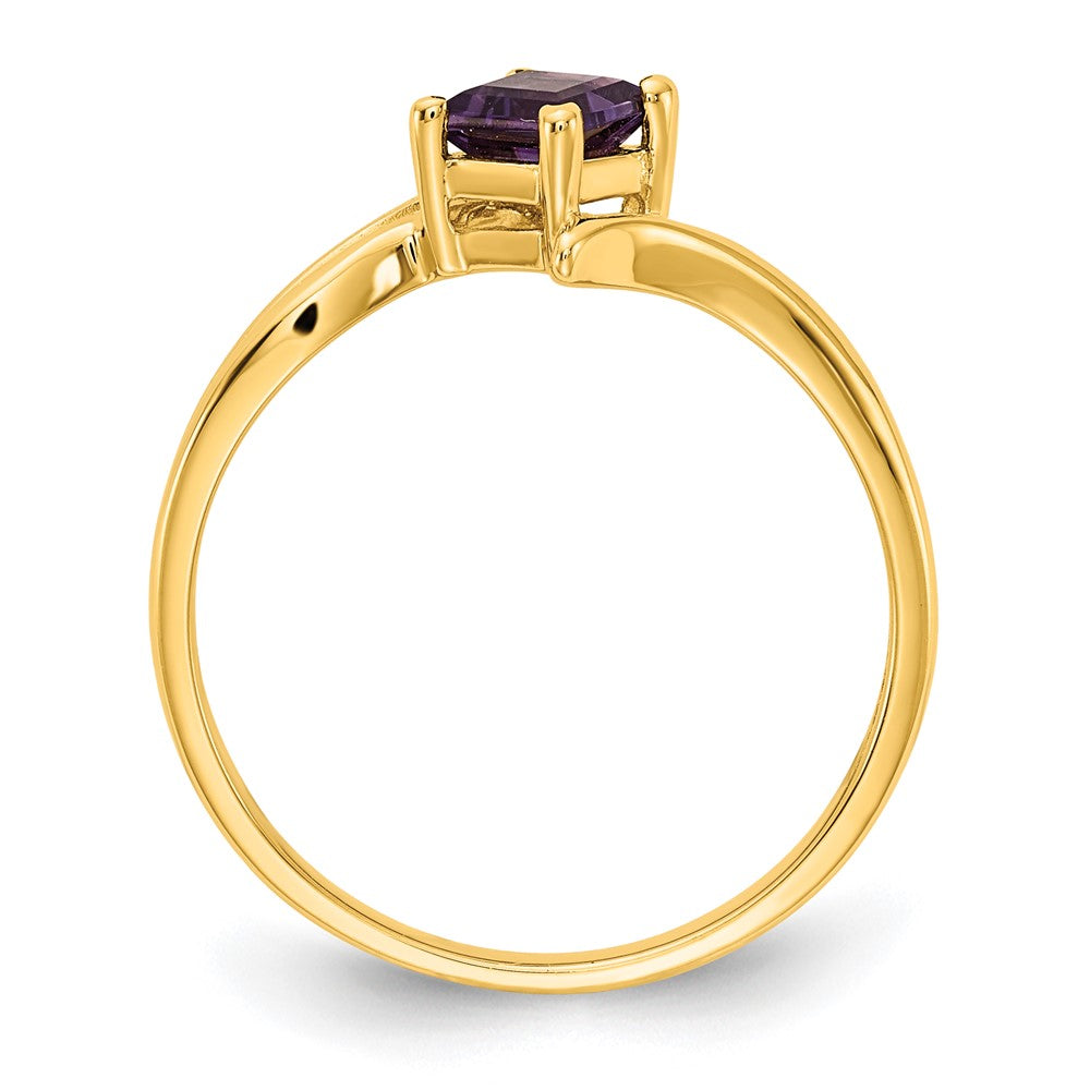 14k Princess Cut Amethyst ring