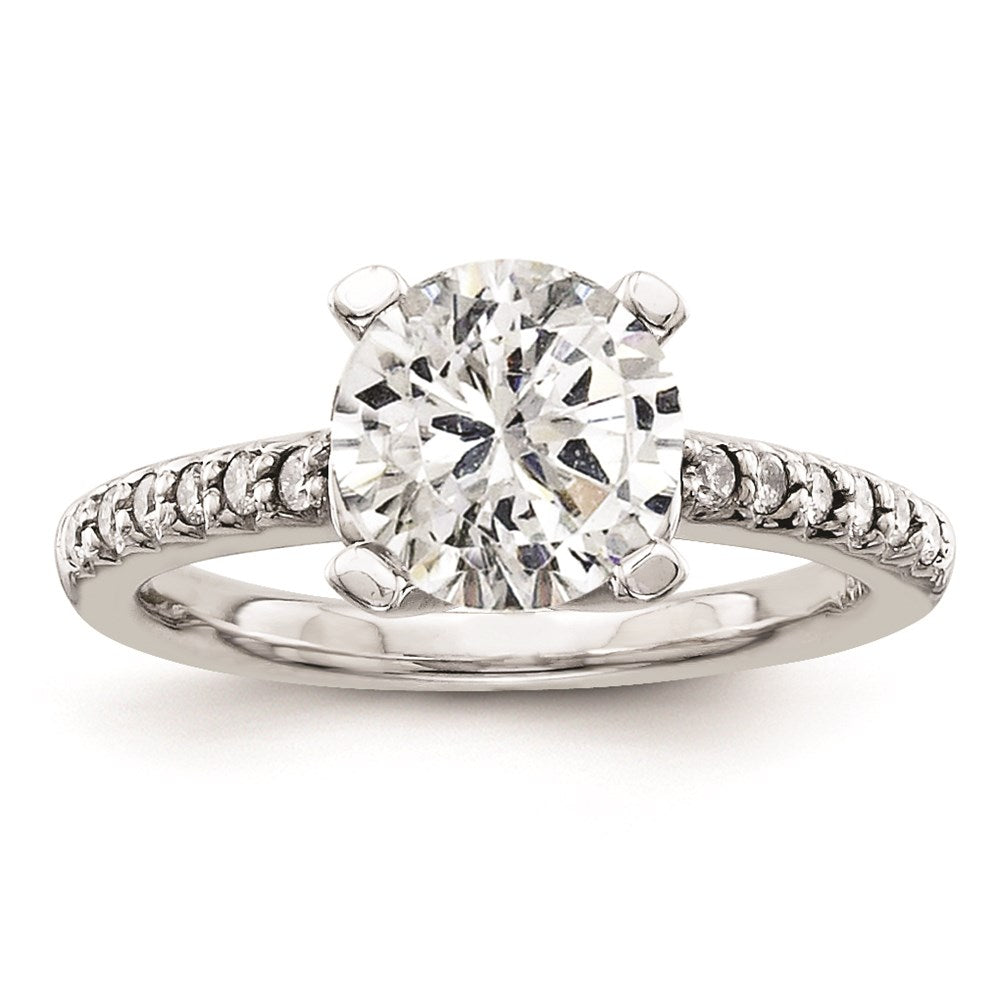 14k White Gold Diamond Semi-Mount Engagement Ring