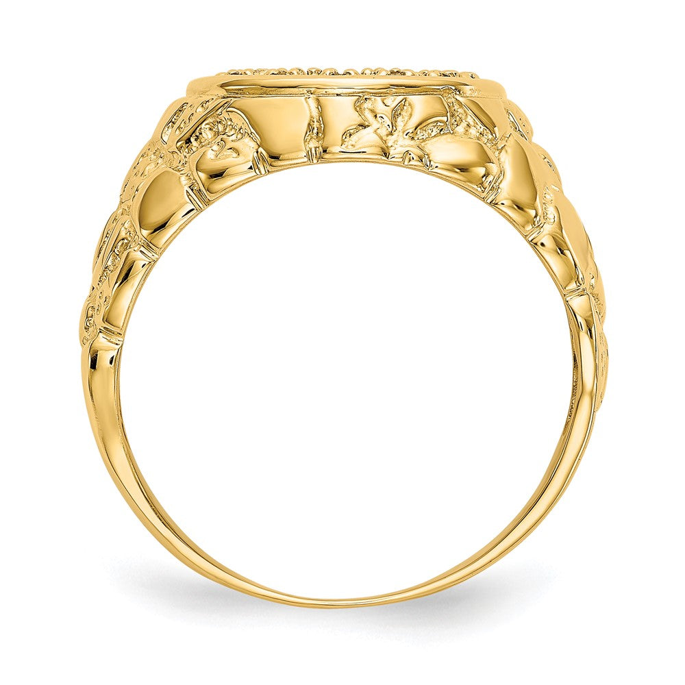 IB Goodman 14k 1/20 carat A Diamond Mens Horseshoe Nugget Ring
