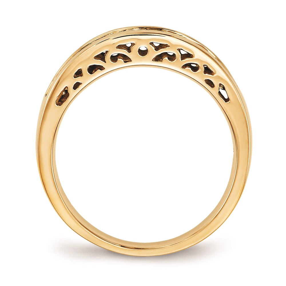 14K Yellow Gold Diamond Wedding Band