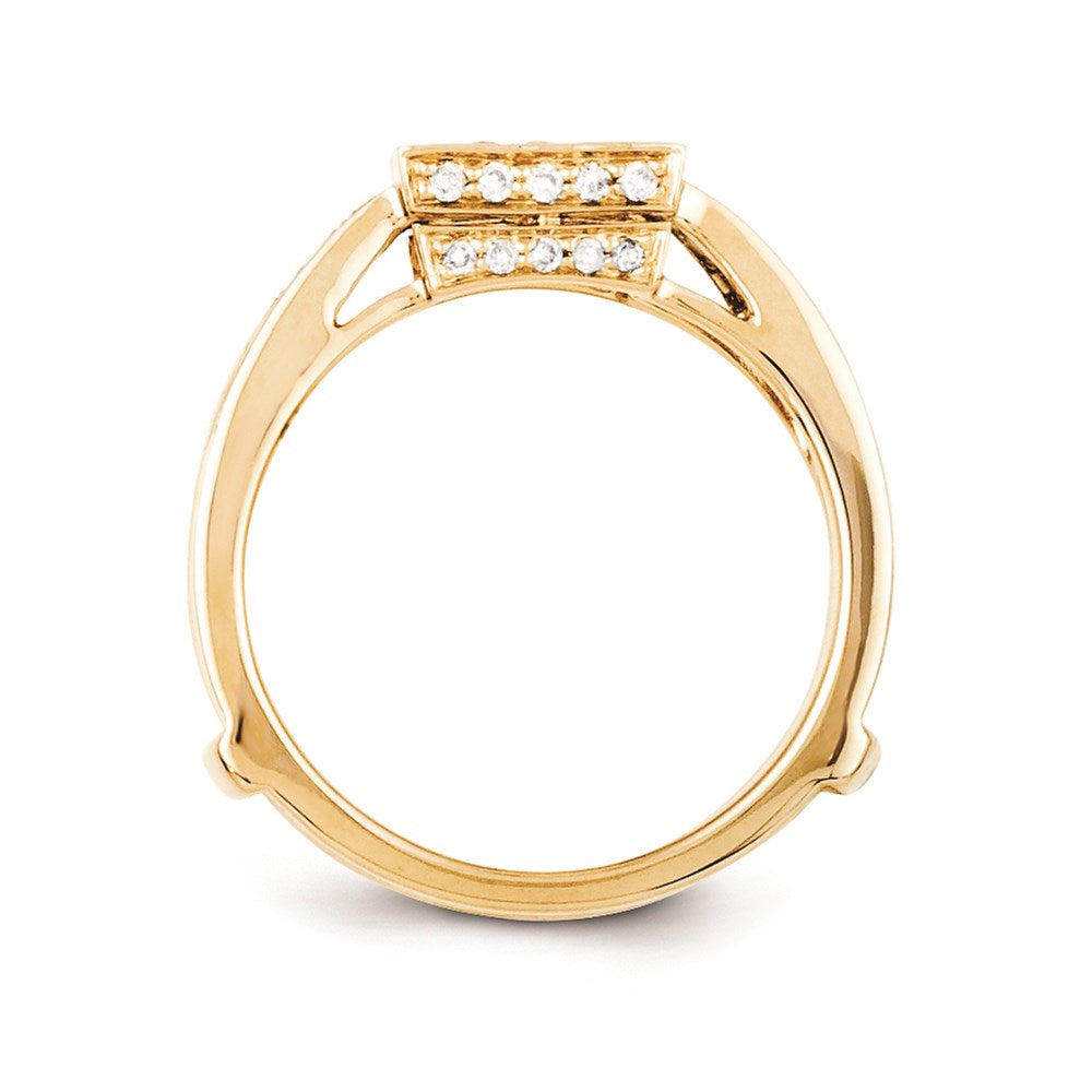 14k Yellow Gold Diamond Ring Guard