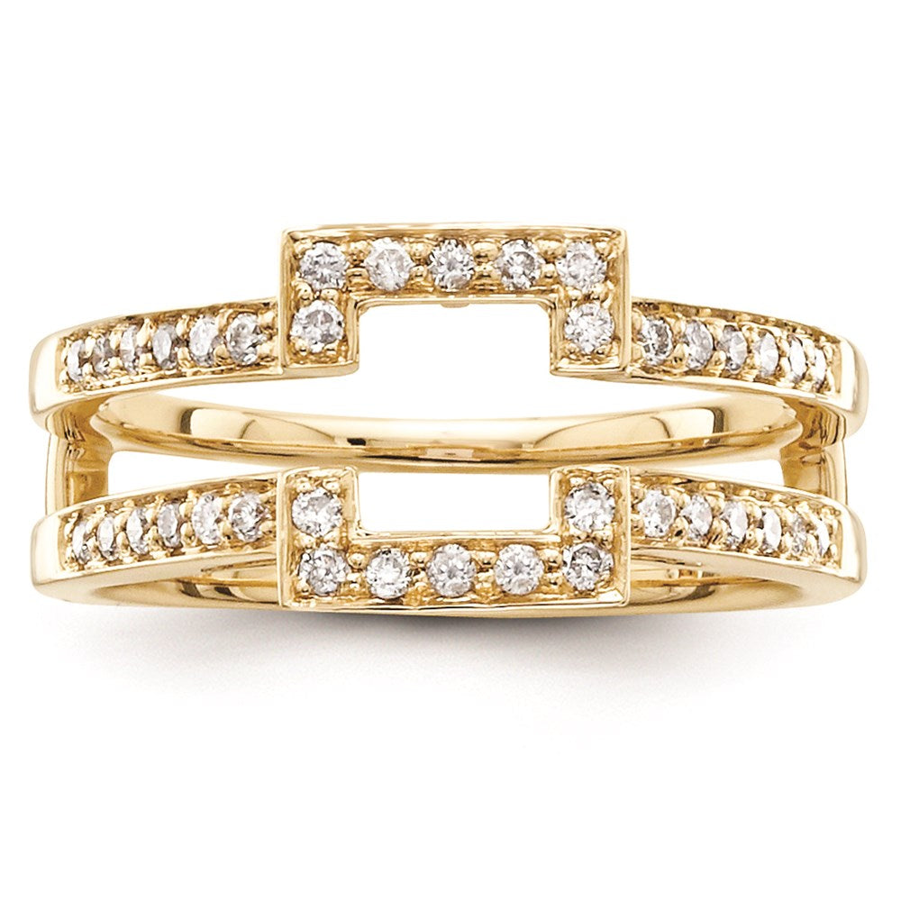 14k Yellow Gold Diamond Ring Guard