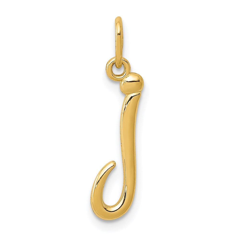 14k Yellow Gold Letter J Initial Charm