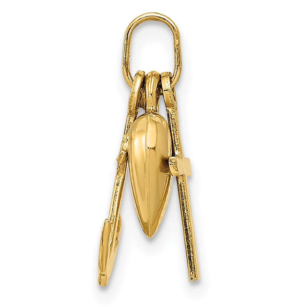 14K Polished Moveable Heart/Cross/Anchor Pendant