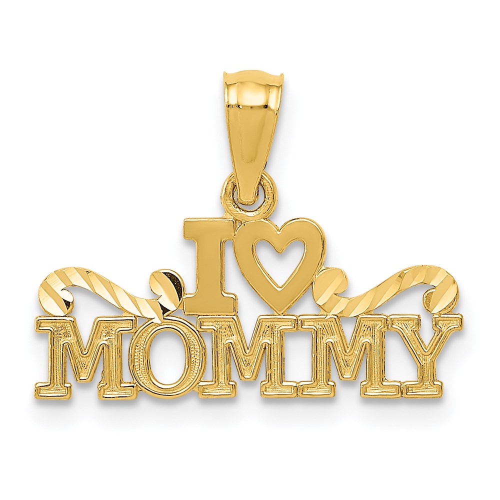14k I HEART MOMMY Pendant