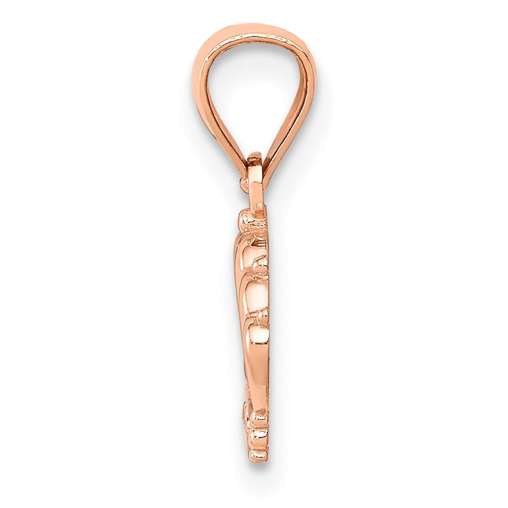 14k Rose Gold Crown Pendant