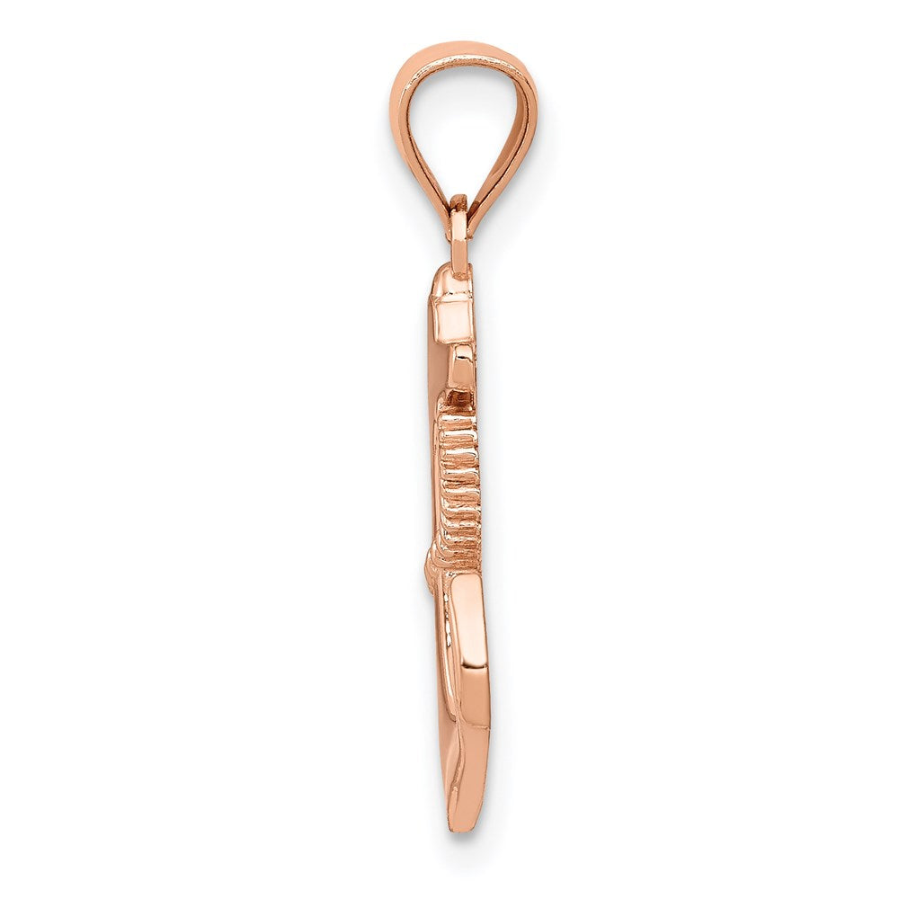 14k Rose Gold Anchor Pendant