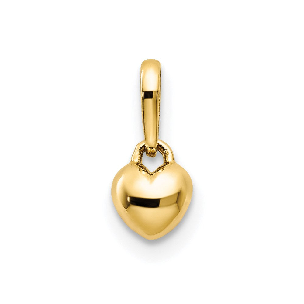 14k Solid Heart Pendant