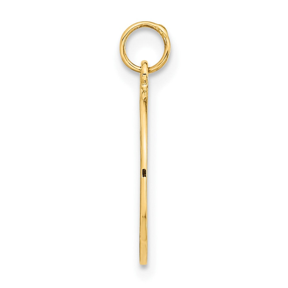 14k Antiqued Compass Engravable Disc Pendant