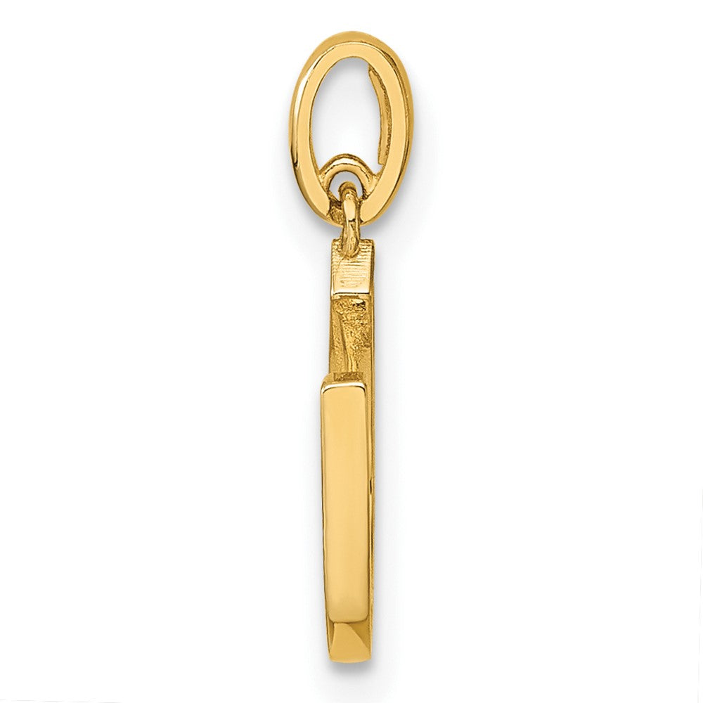 14k CZ Horseshoe Pendant