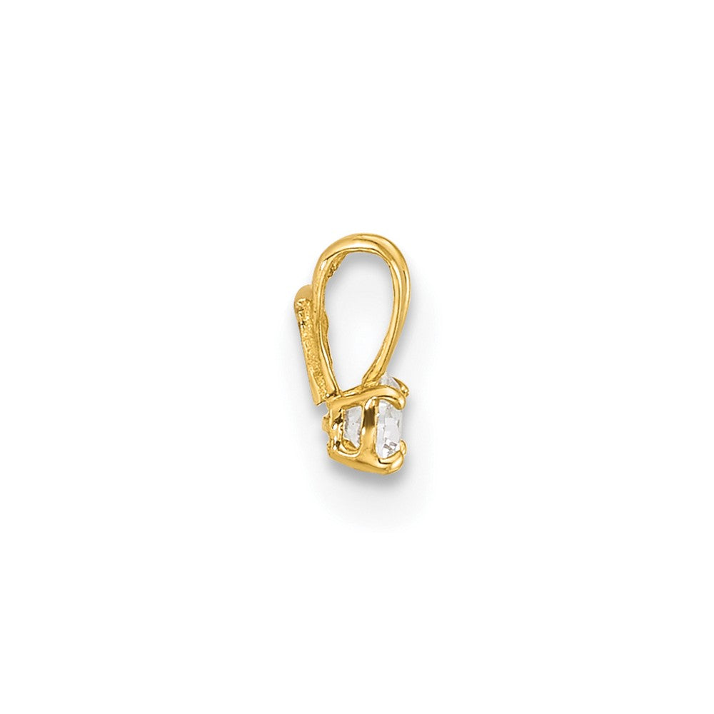 14k Childrens Tiny CZ Pendant