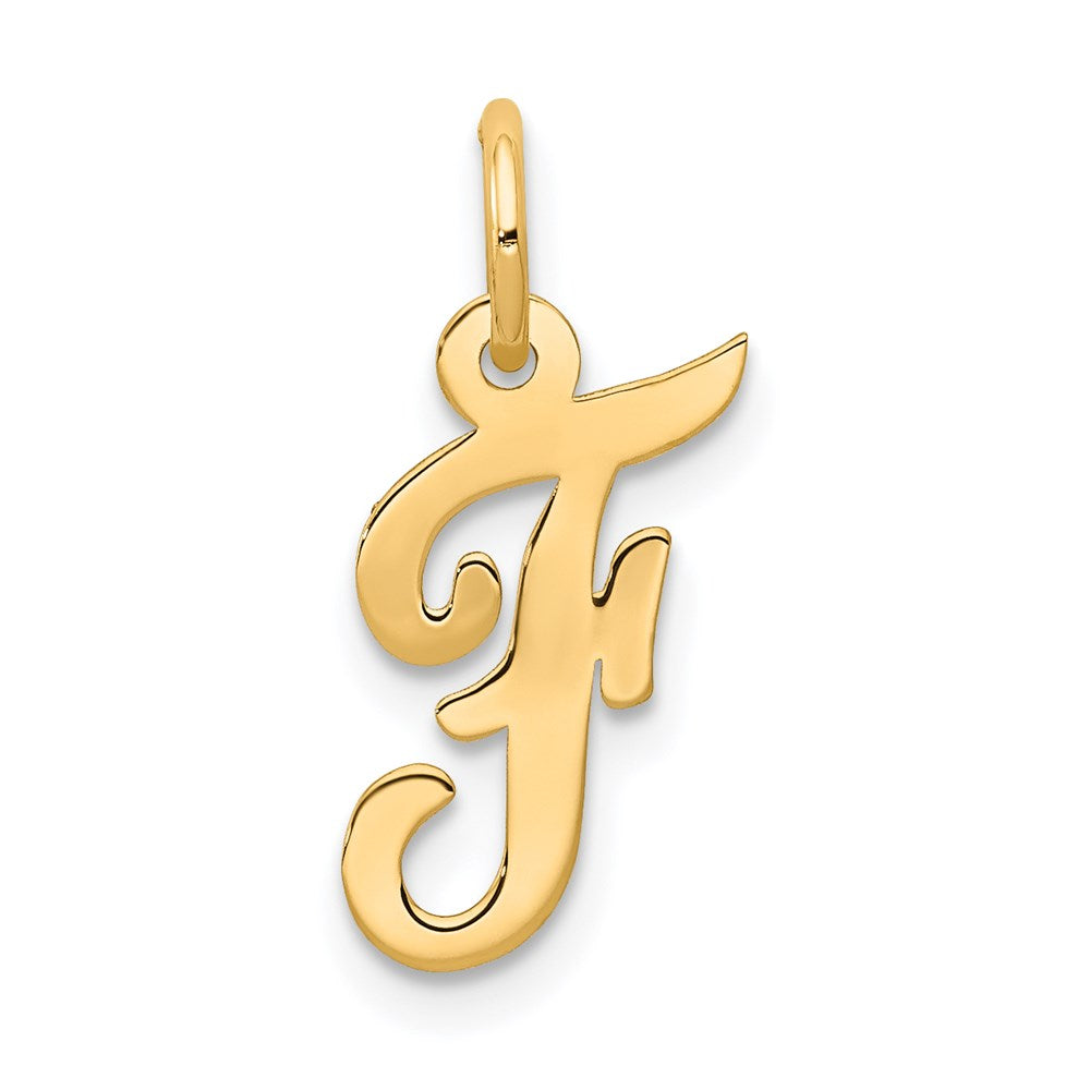 14k Small Script Letter F Initial Charm