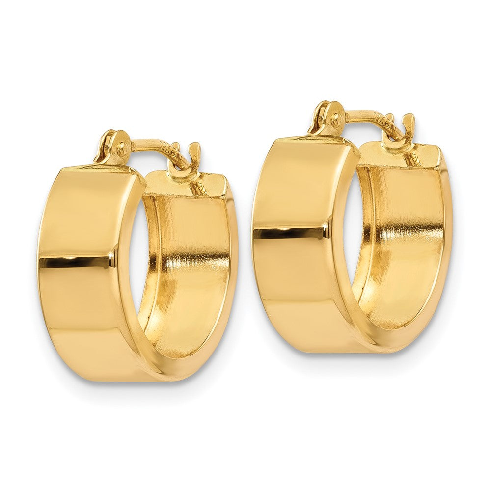 14k 5x Polished Hoop Earrings