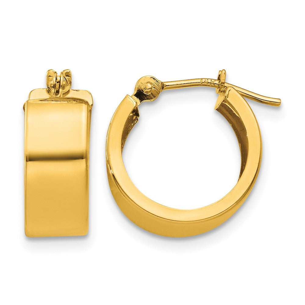 14k 5x Polished Hoop Earrings