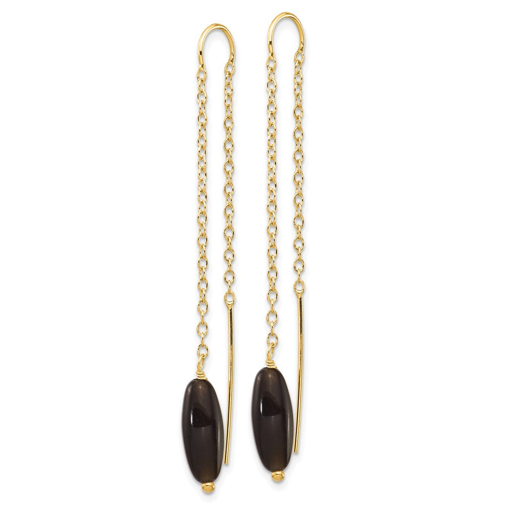 14k Onyx with U Threader Earrings